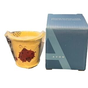 Avon Lady Bug Springtime Mini Bucket Candle NIB Garden Cottagecore‎ Farmhouse